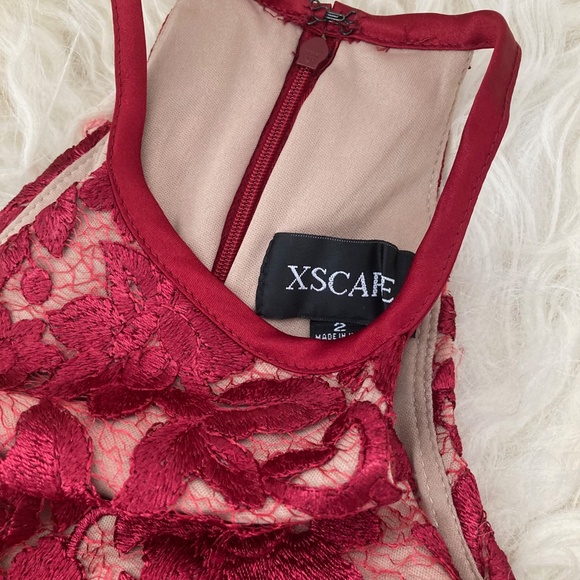 Xscape Womens Halter Dress Lace Floral Print - Picture 8 of 8